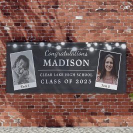 Herzlichen Glückwunsch Chalk String Lights Grad 2  Banner