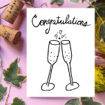 Herzlichen Glückwunsch Champagne Cheers Sketch Doo Postkarte<br><div class="desc">Sweet zeichn von zwei Blasen, um jemanden zu ihrer Hochzeit oder Verlobung gratulieren! Klicken Sie auf "Personalisieren" oben, um den Insidertext zu bearbeiten, um Ihre Bedürfnisse Anzug. Klicken Sie anschließend auf "Bearbeiten mit dem Designwerkzeug", um die Schriftart, Farben und Einstellungen anzupassen. Sie können auch die Hintergrundfarbe ändern oder meinen Shop...</div>