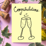 Herzlichen Glückwunsch Champagne Cheers Sketch Doo Postkarte<br><div class="desc">Sweet zeichn von zwei Blasen, um jemanden zu ihrer Hochzeit oder Verlobung gratulieren! Klicken Sie auf "Personalisieren" oben, um den Insidertext zu bearbeiten, um Ihre Bedürfnisse Anzug. Klicken Sie anschließend auf "Bearbeiten mit dem Designwerkzeug", um die Schriftart, Farben und Einstellungen anzupassen. Sie können auch die Hintergrundfarbe ändern oder meinen Shop...</div>