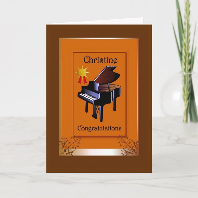 Herzlichen Glückwunsch Christine Karte (Vorderseite)