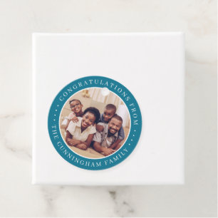 Herzlichen Glückwunsch Classic Simple Family Foto Geschenkanhänger