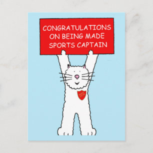 Herzlichen Glückwunsch, dass Sie zum Sportkapitän  Postkarte