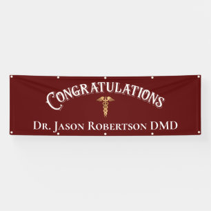 Herzlichen Glückwunsch Dentist Dental Modern Red G Banner