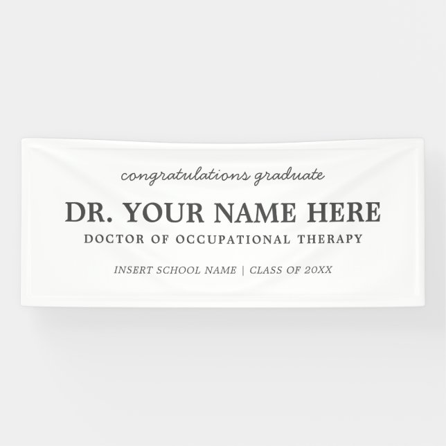 Herzlichen Glückwunsch Doktor der Arbeitstherapie  Banner (Horizontal)