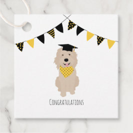 Herzlichen Glückwunsch Doodle Dog Graduation Cap Geschenkanhänger