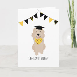 Herzlichen Glückwunsch Doodle Dog Graduation Cap Karte