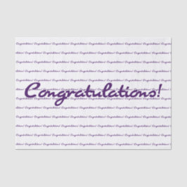 Herzlichen Glückwunsch! Dunkles Lila Lässiges Skri Seidenpapier