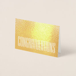 Herzlichen Glückwunsch Elegante minimale Typografi Folienkarte