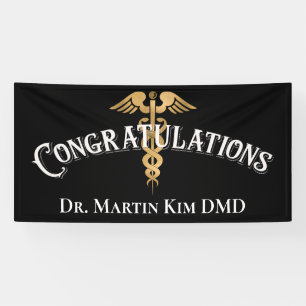 Herzlichen Glückwunsch Elegante Zahnärzte Abschlus Banner