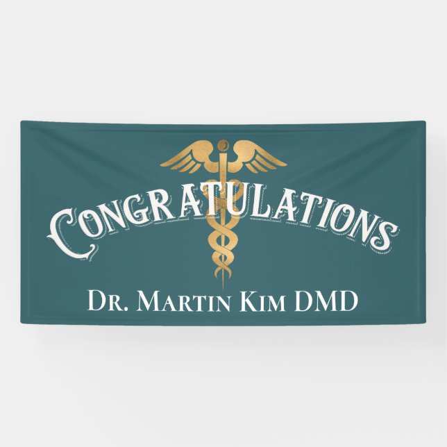 Herzlichen Glückwunsch Eleganter Doctor Medical Ab Banner (Horizontal)