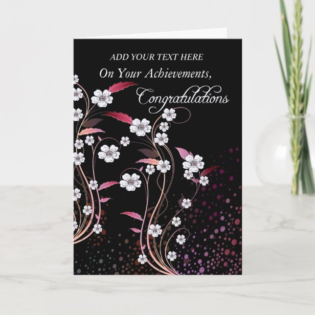 Herzlichen Glückwunsch / Erreichbarkeit Blüh von S Karte (Vorderseite)