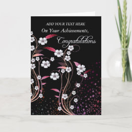 Herzlichen Glückwunsch / Erreichbarkeit Blüh von S Karte