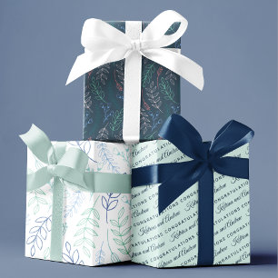 Herzlichen Glückwunsch Floral Wrapping Paper Sheet Geschenkpapier Set