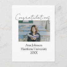 Herzlichen Glückwunsch Foto Absolvent Name Univers