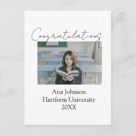 Herzlichen Glückwunsch Foto Absolvent Name Univers Postkarte