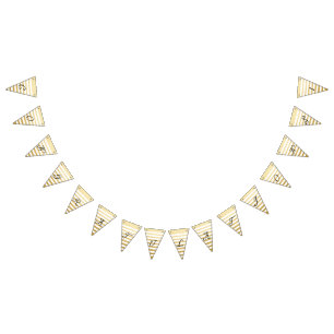 Herzlichen Glückwunsch! Französische handgeschrieb Wimpelkette