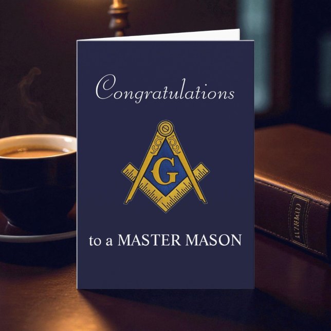 Herzlichen Glückwunsch Freemason Masonic Master Ma Dankeskarte (Von Creator hochgeladen)
