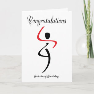 Herzlichen Glückwunsch für Bachelor Kinesiology Karte