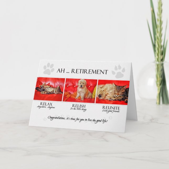 Herzlichen Glückwunsch für das Heimtier Karte (Vorderseite)