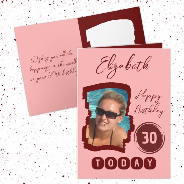 Herzlichen Glückwunsch Geburtstag 30 heute fügen F Karte (Von Creator hochgeladen)