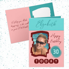 Herzlichen Glückwunsch Geburtstag 30 heute fügen F Karte