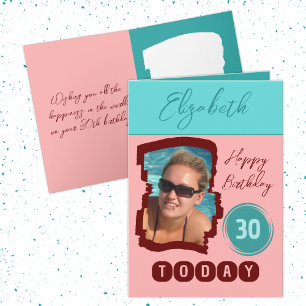 Herzlichen Glückwunsch Geburtstag 30 heute fügen F Karte