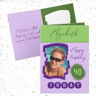 Herzlichen Glückwunsch Geburtstag 40 heute fügen F Karte