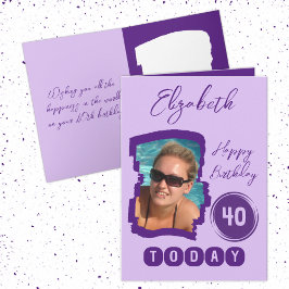 Herzlichen Glückwunsch Geburtstag 40 heute fügen F Karte