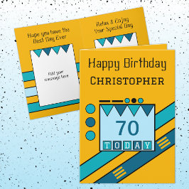 Herzlichen Glückwunsch Geburtstag 70 heute hinzufü Karte