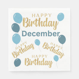 Herzlichen Glückwunsch Geburtstag Dezember Geburts Serviette