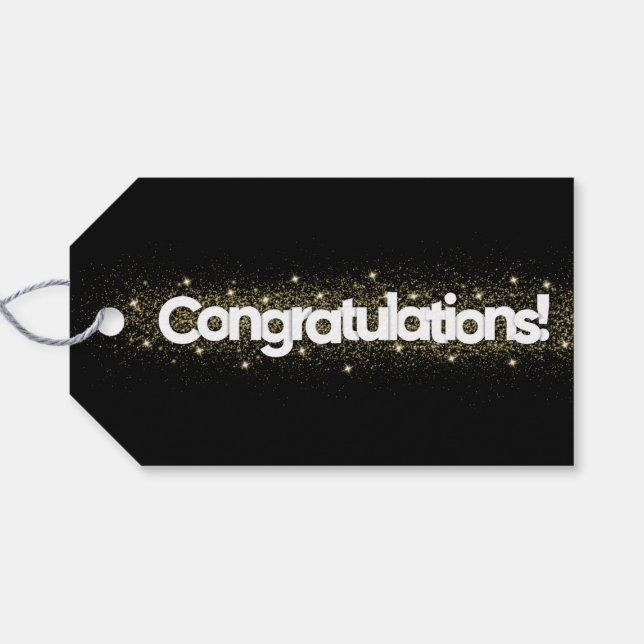 Herzlichen Glückwunsch Gift Tags Geschenkanhänger (Rückseite Horizontal)