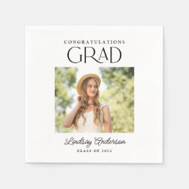 Herzlichen Glückwunsch Grad Moderner Foto Abschlus Serviette