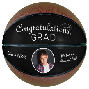 Herzlichen Glückwunsch Grad Schwarz Abschlussfoto Basketball