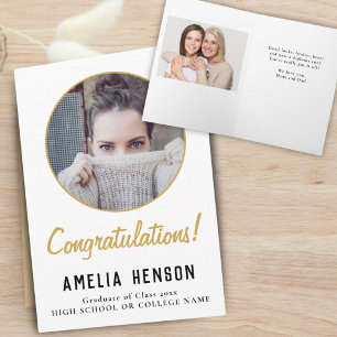 Herzlichen Glückwunsch Graduate 2 Foto Abschluss Karte