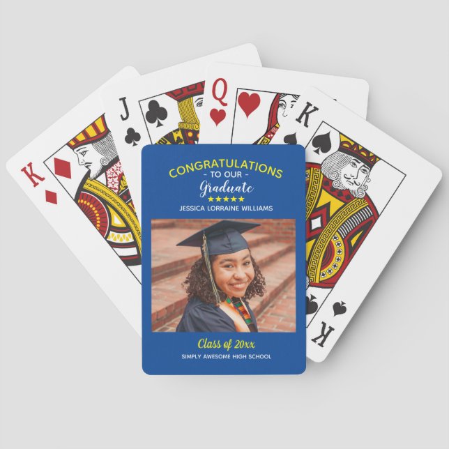 Herzlichen Glückwunsch Graduate Abschluss Custom F Spielkarten (Rückseite)