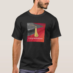 Herzlichen Glückwunsch Graduate Black and Red T-Shirt