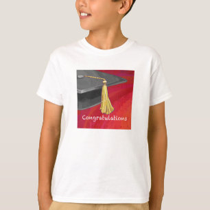 Herzlichen Glückwunsch Graduate Black and Red T-Shirt