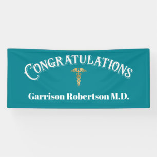 Herzlichen Glückwunsch Graduate Blue MD Doctor Ban Banner