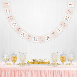 Herzlichen Glückwunsch Graduate Blush Pink Party Wimpelkette