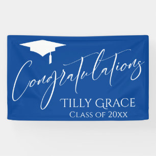 Herzlichen Glückwunsch Graduate Class Bright Blue Banner