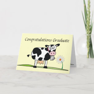 Herzlichen Glückwunsch Graduate Cow Karte