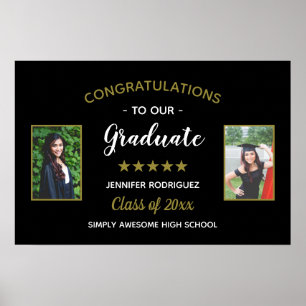 Herzlichen Glückwunsch Graduate Custom 2 Foto Absc Poster