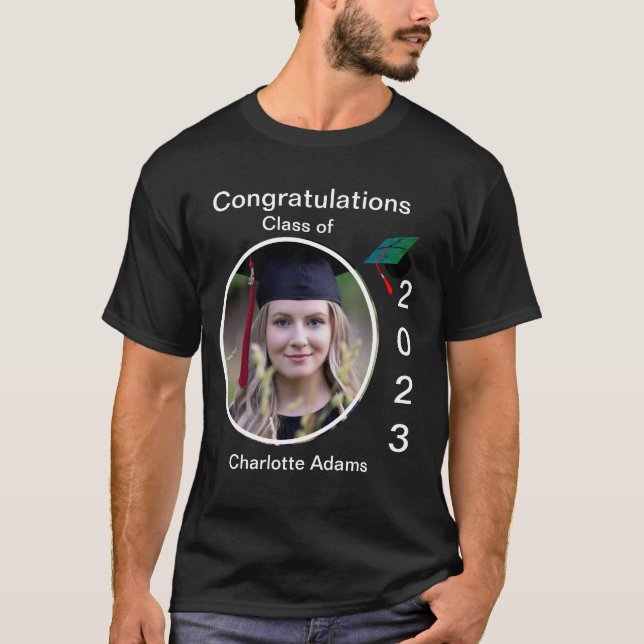 Herzlichen Glückwunsch Graduate Foto T-Shirt (Vorderseite)