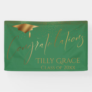 Herzlichen Glückwunsch Graduate Gold Confetti zu  Banner