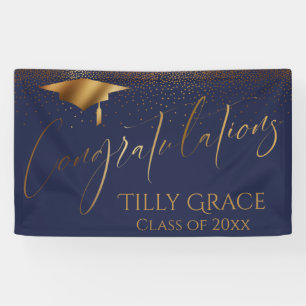 Herzlichen Glückwunsch Graduate Gold Confetti zur Banner