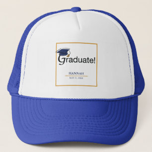Herzlichen Glückwunsch Graduate, Hat, Tassel, Blue Truckerkappe