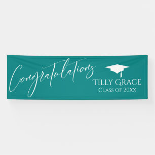 Herzlichen Glückwunsch Graduate Klasse Aquamarin Banner