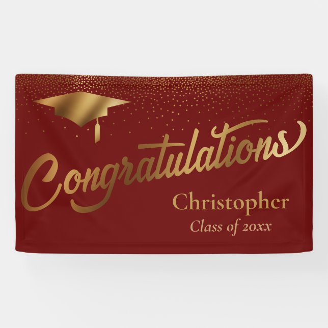 Herzlichen Glückwunsch Graduate, Klasse der Gold B Banner (Horizontal)