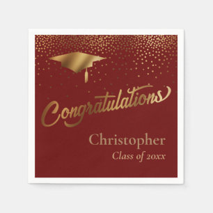 Herzlichen Glückwunsch Graduate, Klasse der Gold  Serviette