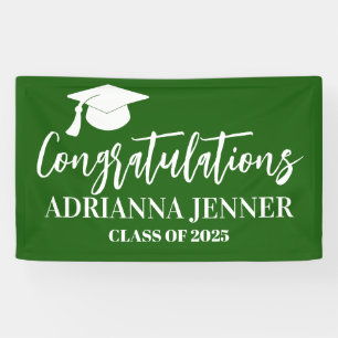 Herzlichen Glückwunsch Graduate Modern Script Gree Banner